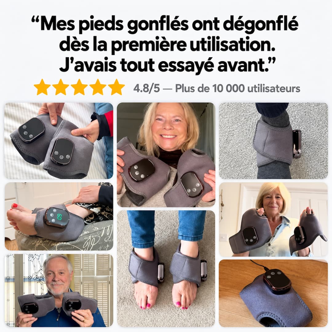 KinePulse™ Masseur 3 en 1 pour talons douloureux et pieds gonflés