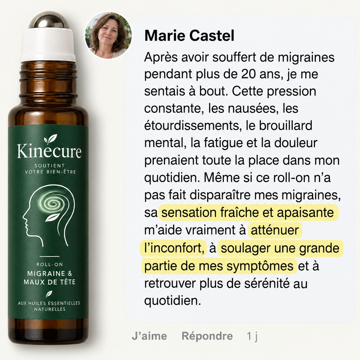 Roller anti-migraine