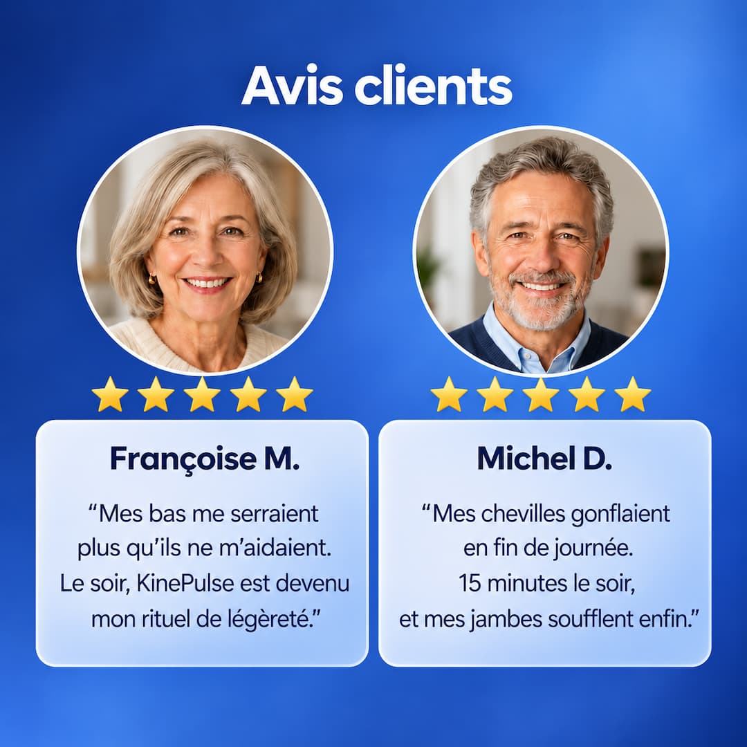 KinePulse™ 3-en-1 pour aider à soulager les jambes lourdes et pieds gonflés
