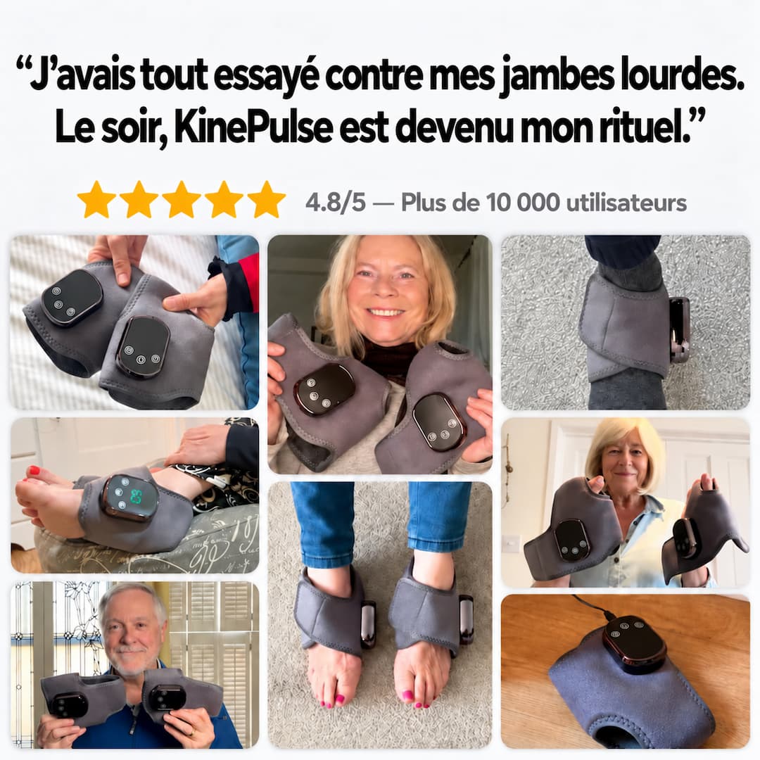 KinePulse™ 3-en-1 pour aider à soulager les jambes lourdes et pieds gonflés