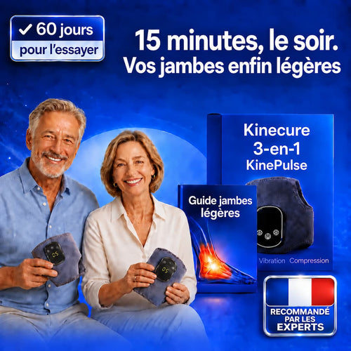 KinePulse™ 3-en-1 pour aider à soulager les jambes lourdes et pieds gonflés